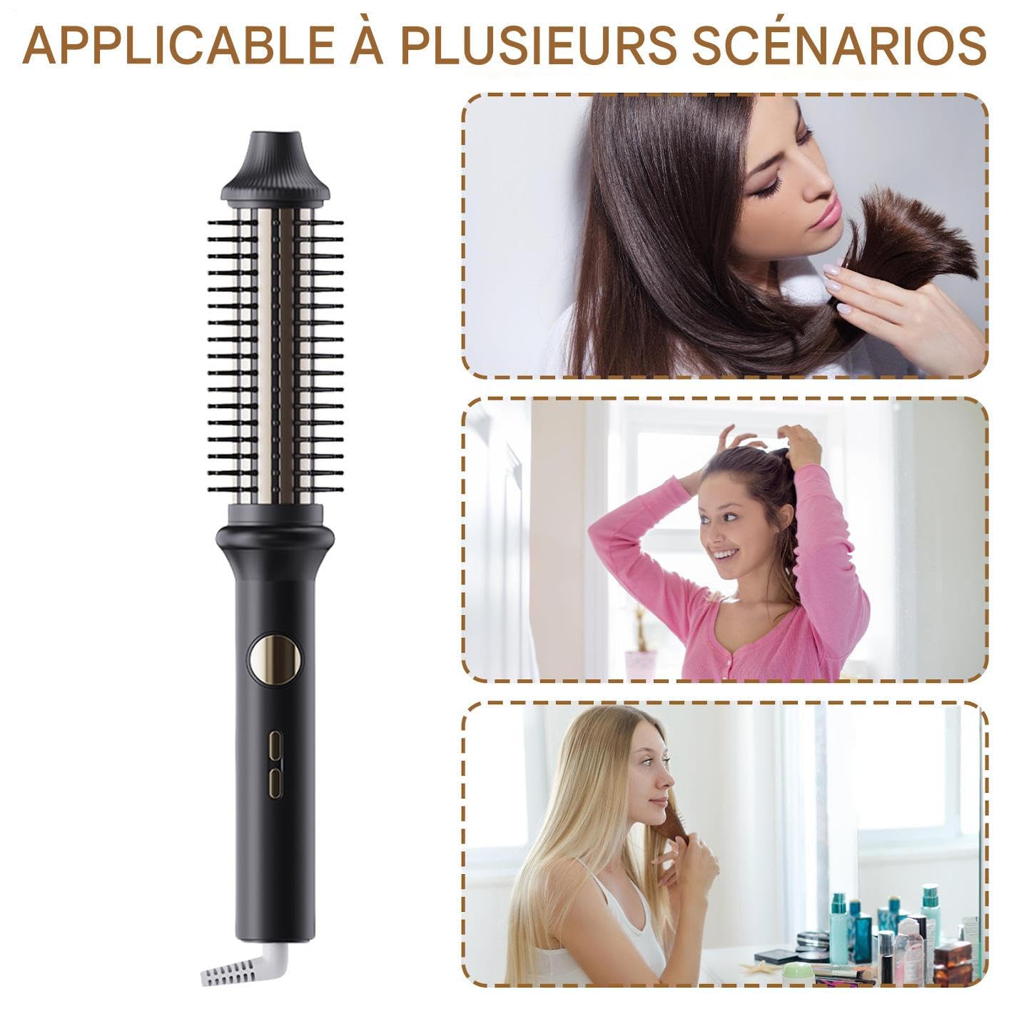 Spazzola arricciacapelli elettrico Styler anti-scottatura spegnimento