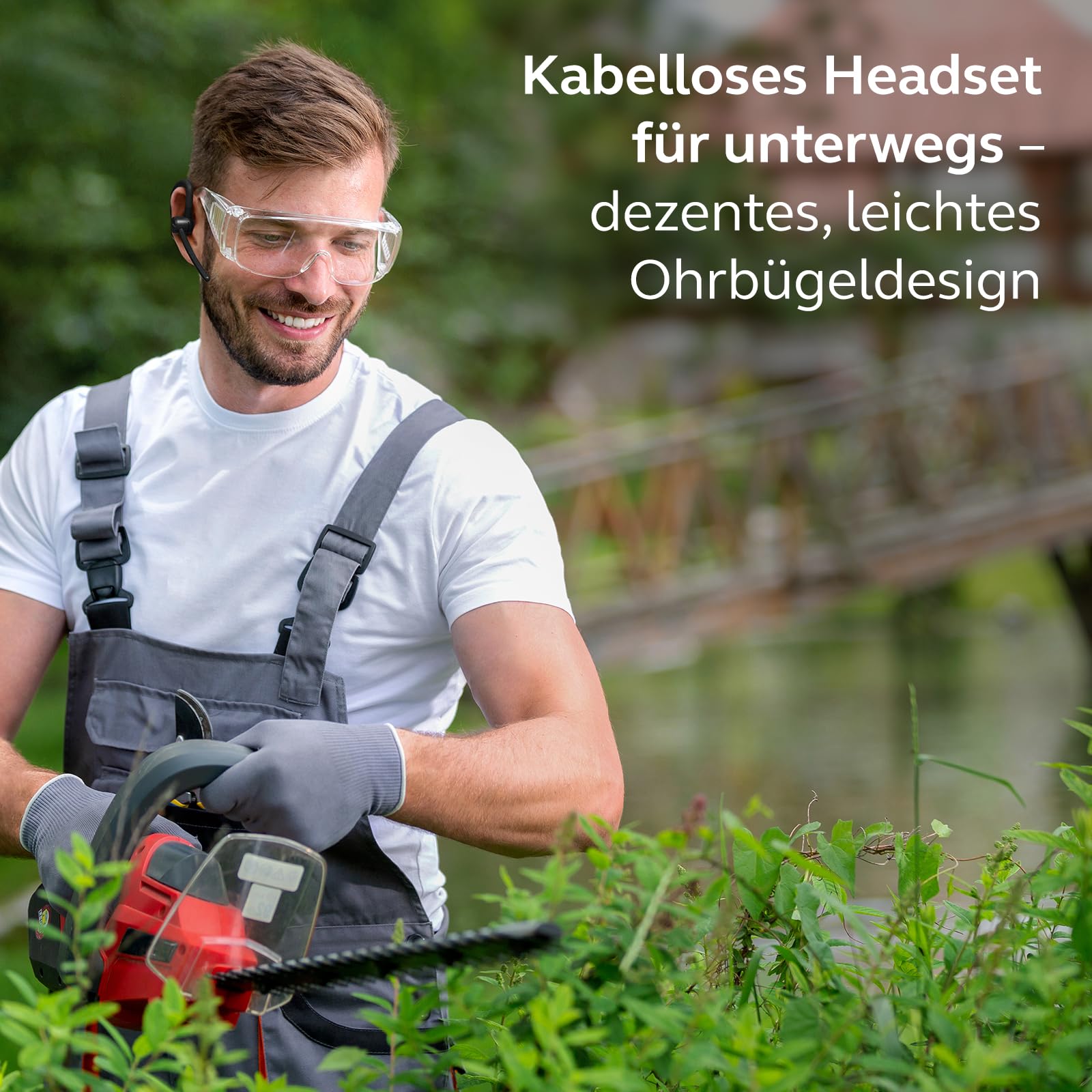 Jabra Perform Go 4 Mono Bluetooth Headset, Einohr-Wireless-Headset mit Dual-Mikrofon Geräuschunterdrückung, 11 Stunden Sprechzeit, Bluetooth 5.3 Multipoint, IP54, USB-C Laden, Austauschbarer Akku