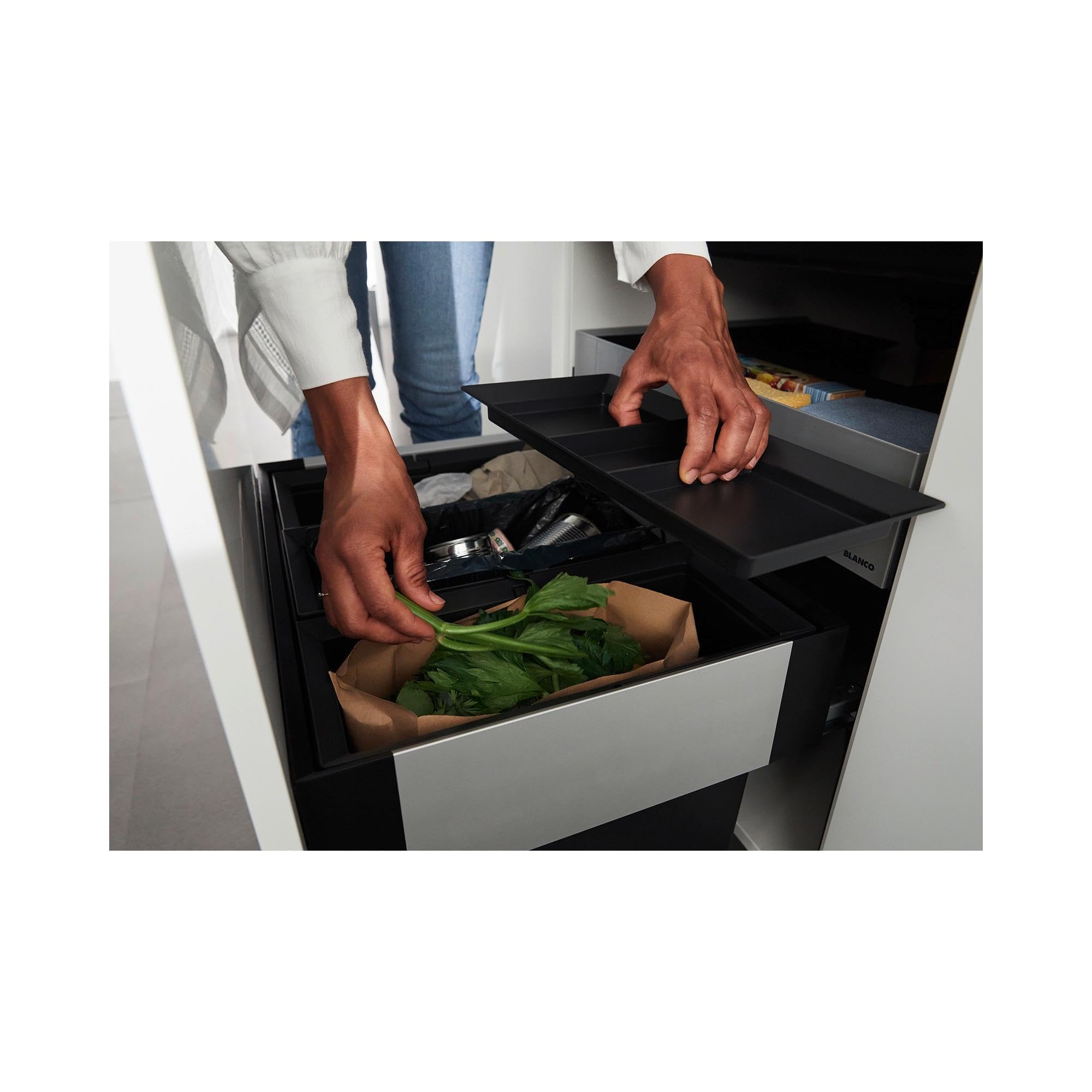 Poubelle Encastrable BLANCO SELECT II 60/2 Contenance 1x 30 L Et 1x 19 L 526203