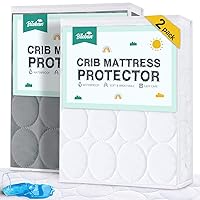 Vista 15 de Pack and Play - Juego de 2 sábanas protectoras impermeables para colchón acolchado Pack and Play, se adapta a colchón Graco Pack n Play de corralito