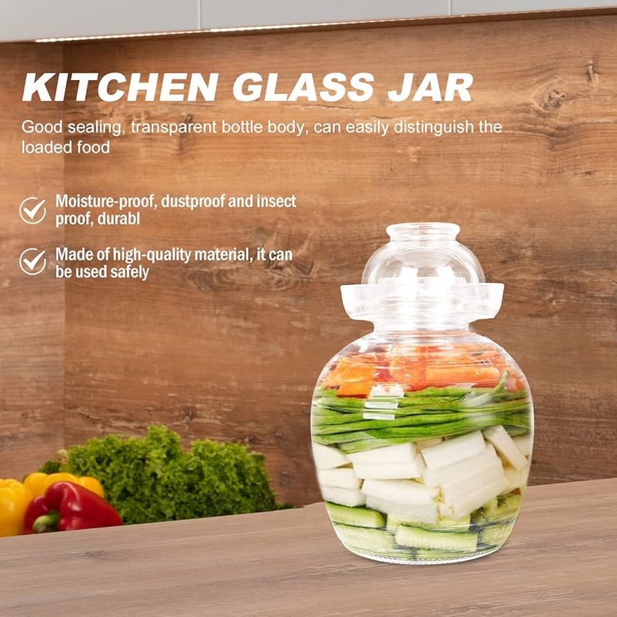 葡萄の壺 Amazon｜Hemoton 大容量の密封された漬物の瓶ガラス発酵瓶醸造