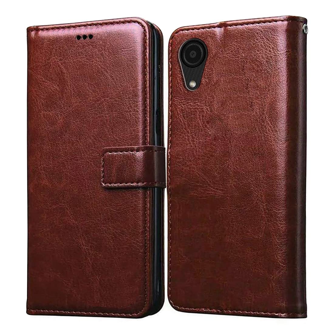 Casotec Flip Cover for Samsung Galaxy A03 Core | Premium Leather Finish | Inbuilt Pockets & Stand | Flip Case for Samsung Galaxy A03 Core (Brown) (B09QMJ5ZQK) Amazon Price History, Amazon Price Tracker