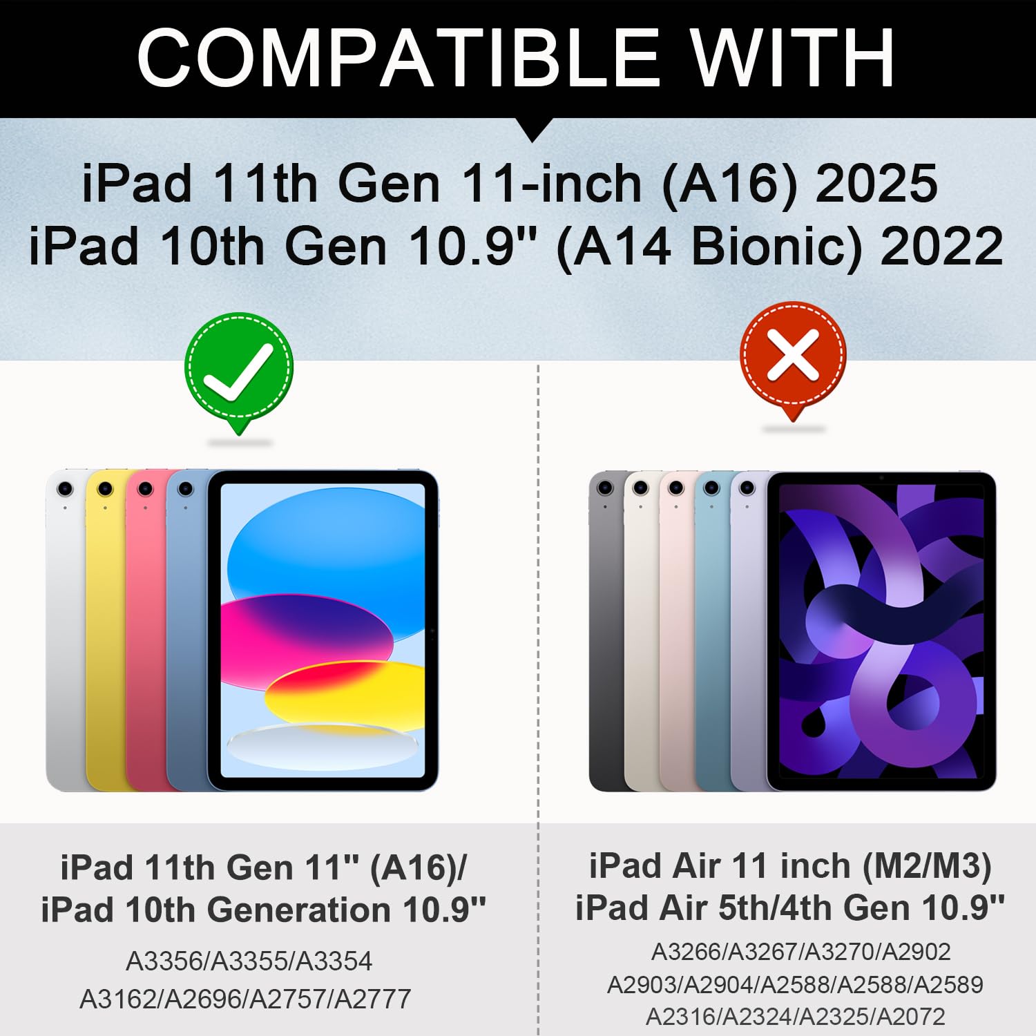 Zonefoker Case for iPad 11 inch (A16) 2025, for 10th Generation 10.9'' 2022, Leather iPad 11th/ 10th Gen Protective Cover with Auto Sleep/Wake, Pencil Holder, Pocket Desige for Women Men, Glitter Pink