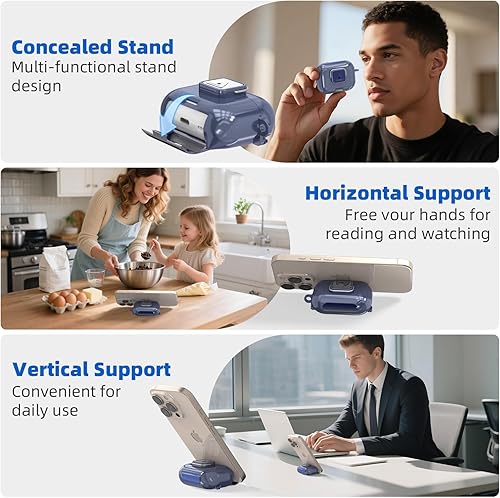 Miniatura 3 de Funda de bloqueo seguro para AirPods Pro 2 con soporte para teléfono, funda protectora de TPU suave y transparente a prueba de golpes para Airpods