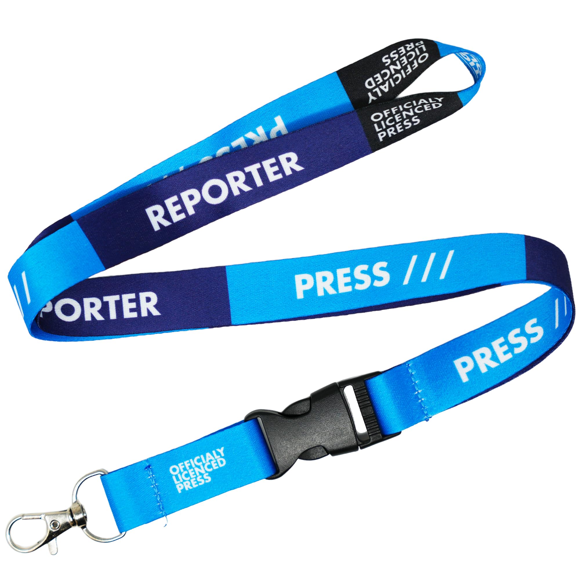 Panda Loco Blue Offiical Press Lanyard With Detachable Clip, And Navy (Reporter)