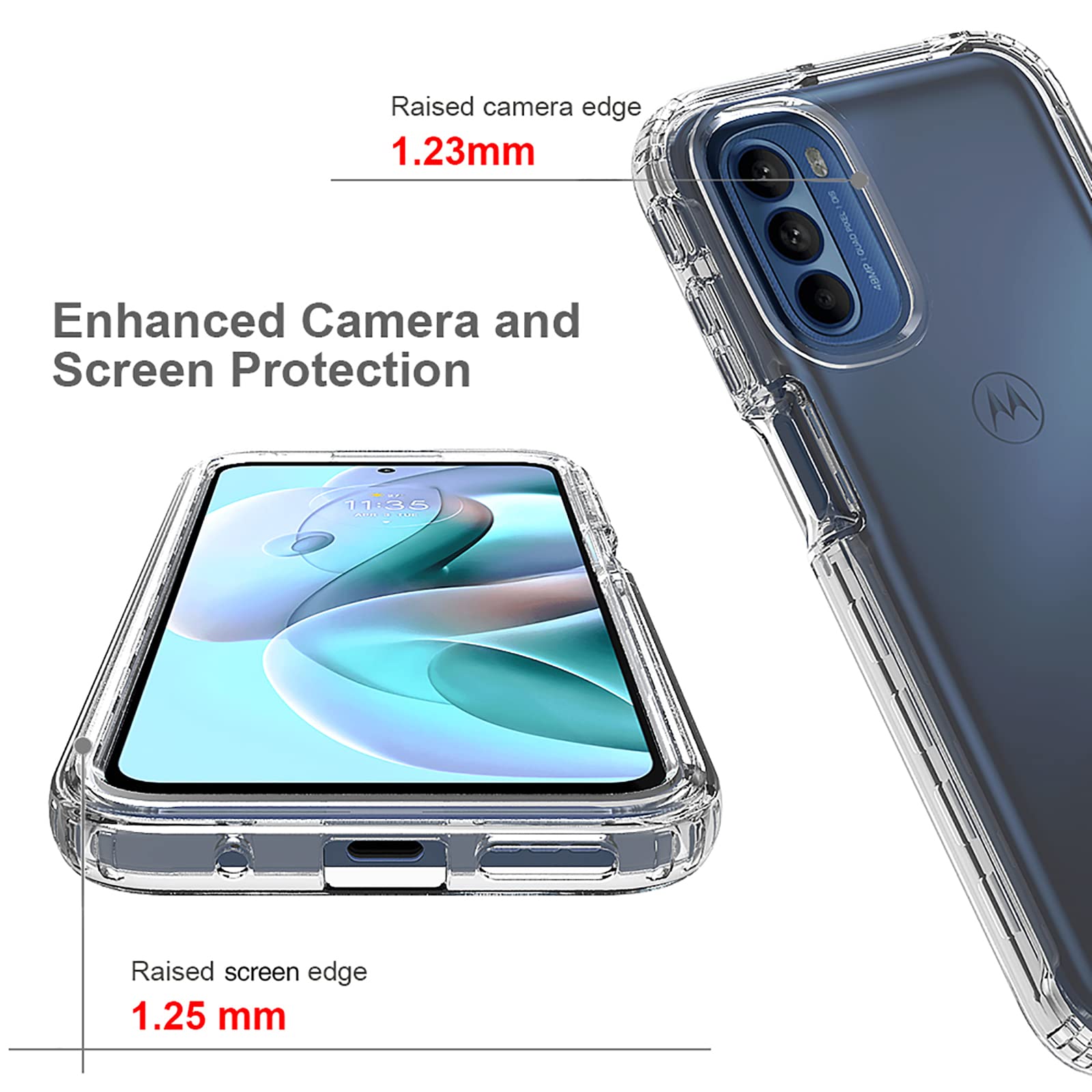LMLQSZ Custodia per Motorola Moto G31 (6,4) + Protezione per