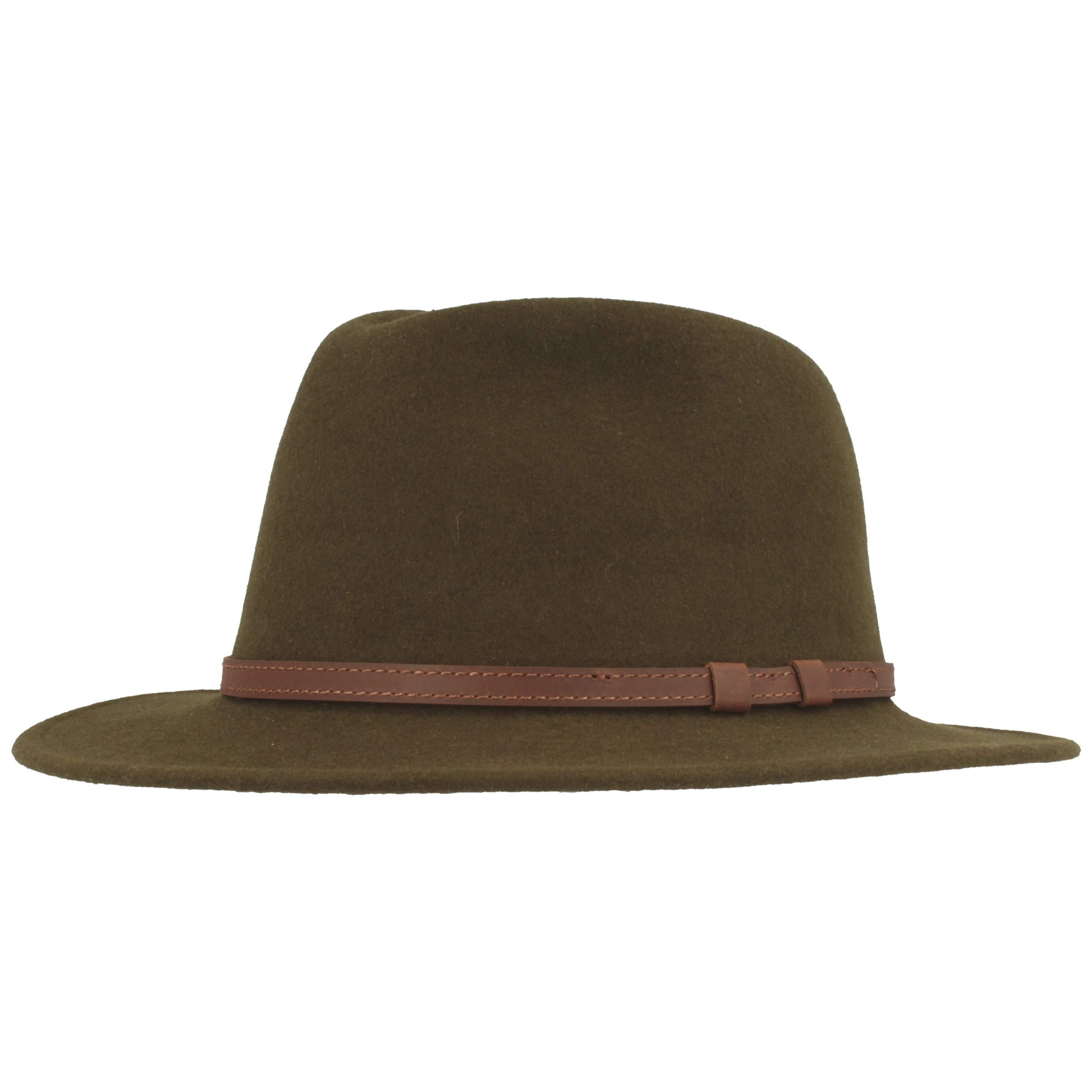 Breiter Cappello in feltro per esterni, impermeabile, pieghevole, in pelle, per uomo e donna