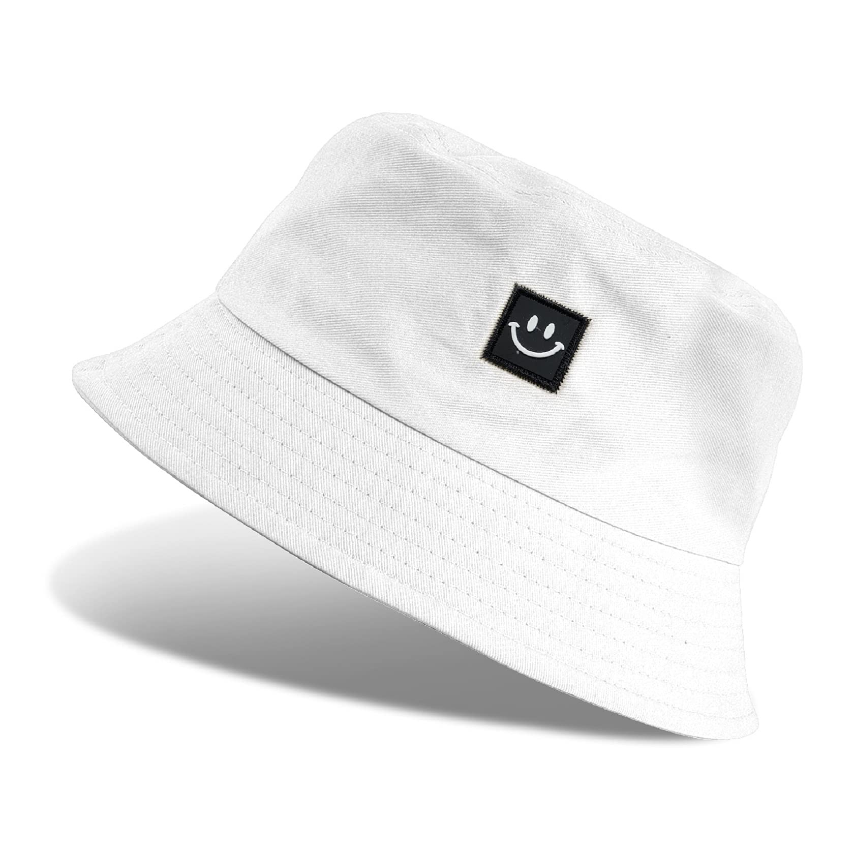 Tuopuda Sombrero del Pescador Algodón Unisex Bucket Hat Plegable De La Sonrisa del Casquillo De Sun Sombrero Al Aire Libre para Senderismo Camping y Playa