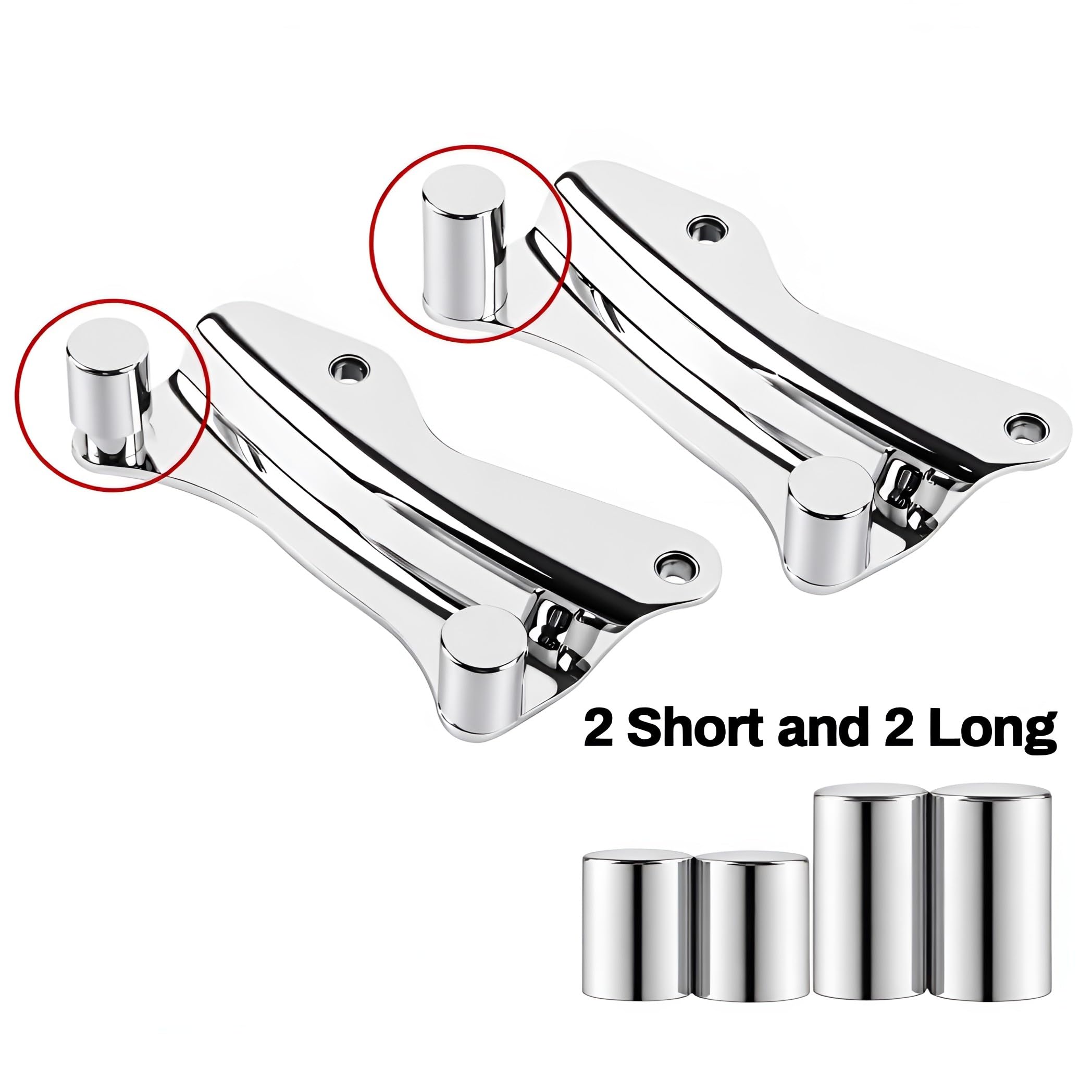 H-D - Kit di copertura per portapacchi Sissy Bar a sgancio rapido, adatto per Harley Touring FLSTC FXSTSB FXSTS FXSTC FLSTF FXST FXSTB FLSTN 1984-2023 (cromato #2+2C)
