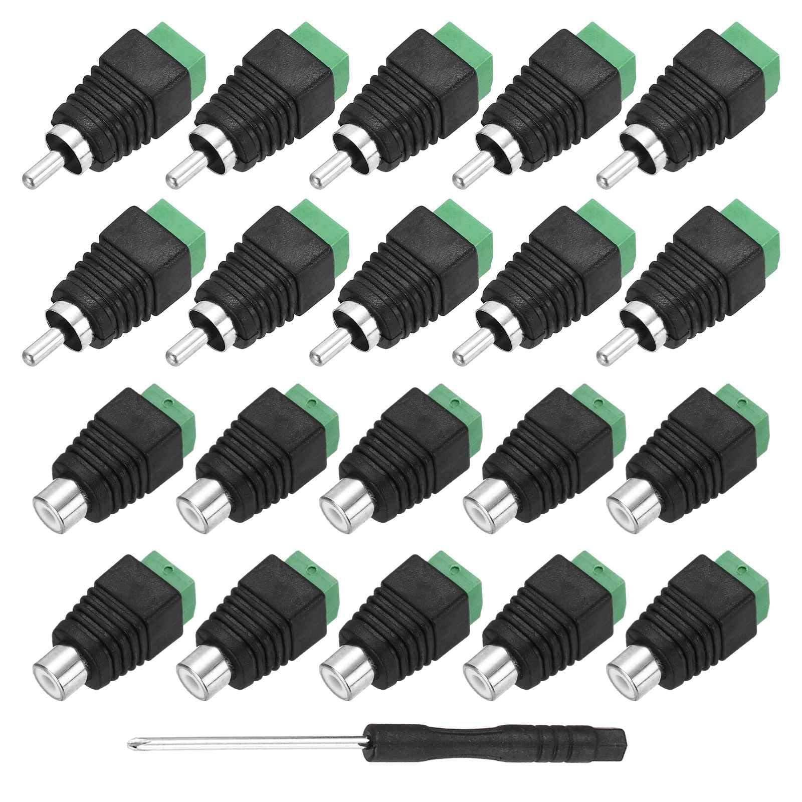 Cable de altavoz de audio RCA macho hembra MECCANIXITY conector de terminal de tornillo 8