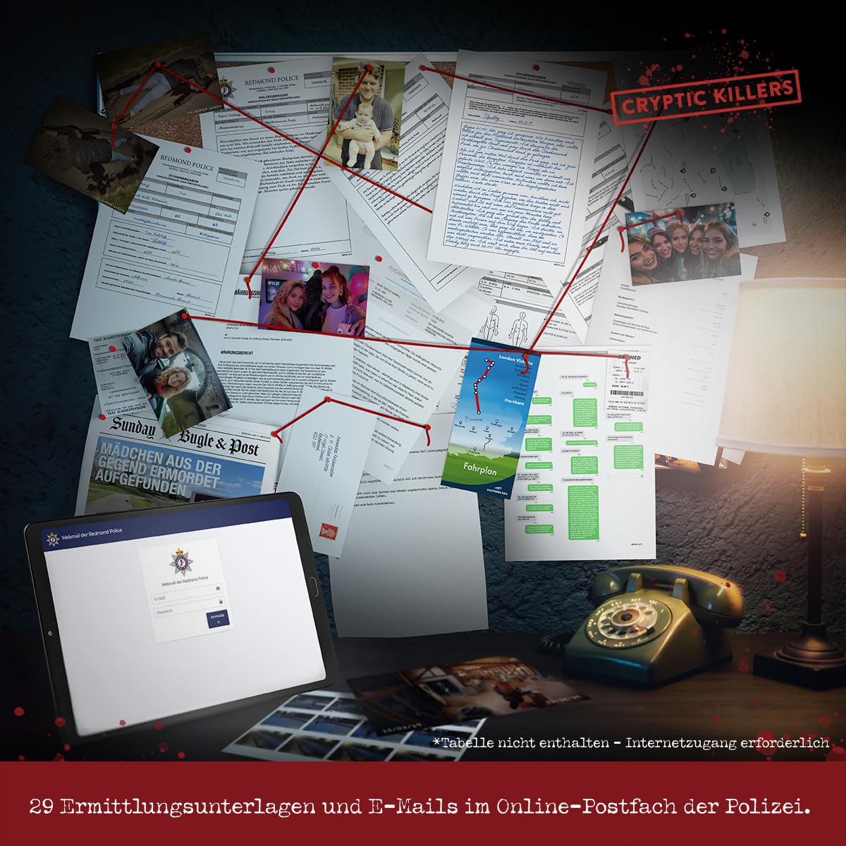Juego de detectives - Caso frío - Resolver asesinato - Juego de crimen para adultos - Resolver casos criminales - Asesinato de un millonario Cryptic Killers