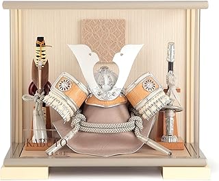 五月人形 コンパクト 兜ケース飾り 兜飾り 宝童監修 銀茶中鍬兜 5号 アクリルケース h085-mm-ck2610-5