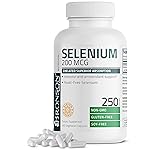 Bronson Selenium 200 mcg - Yeast Free Chelated Amino Acid Complex - Essential Trace Mineral with Superior Absorption, 250 Vegetarian Capsules