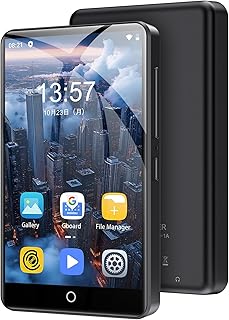 80GB MP3 Player with Bluetooth and WiFi, Mp3 & Mp4 Music Player with Spotify, Amazon Music, Deezer, Audible, Browser, 4.0" IPS Touch Screen Android Player with Speaker, FM Radio, Up to 512GB（Black）