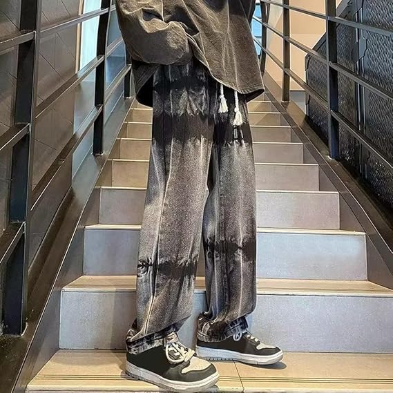 Men's Hoodie, Denim Pants, Top and Bottom Set, Sweatshirt, Spring and Autumn Clothes, Large Size, Casual, Setup, Long Sleeve, Trainer, Long Pants, Mine-Style, Street Style, Harajuku Style,