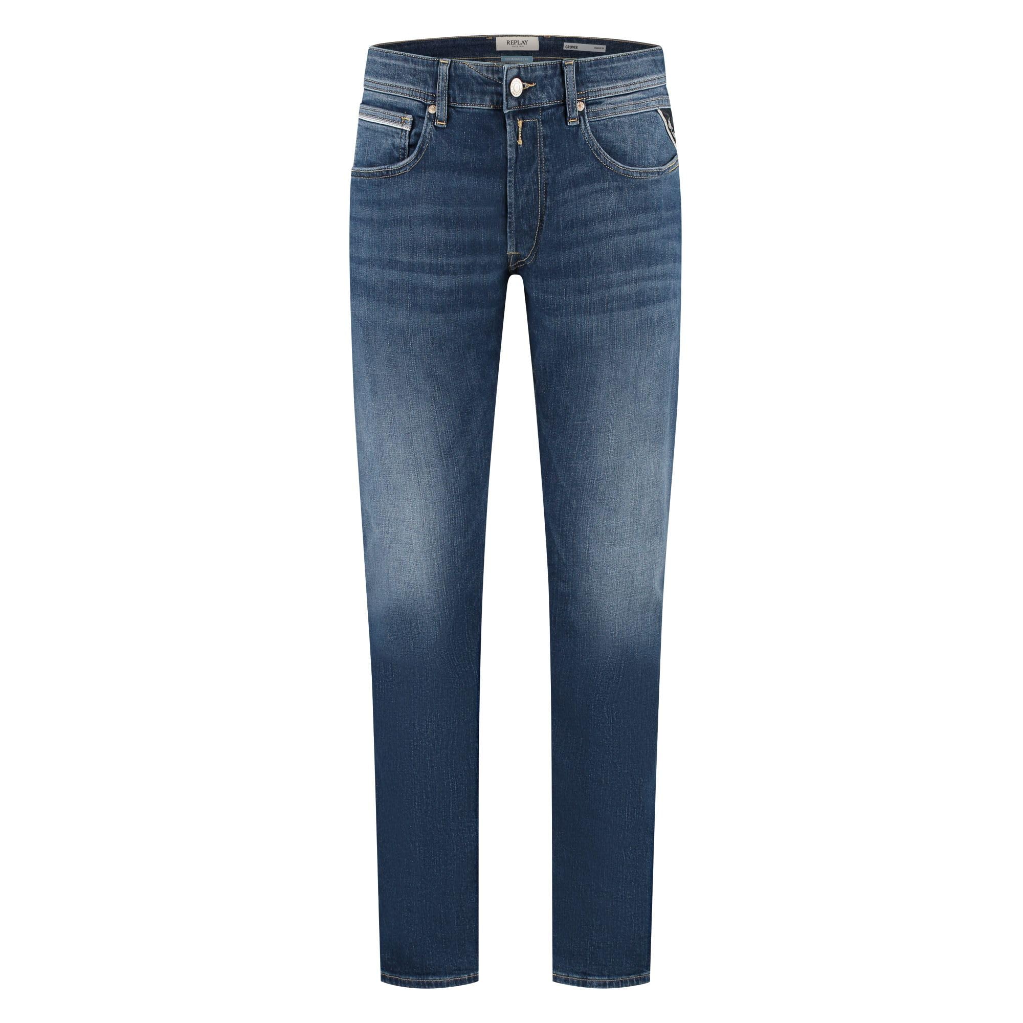 Replay Herren Jeans Grover, Dark Blue 007 (Blau), 36W/32L