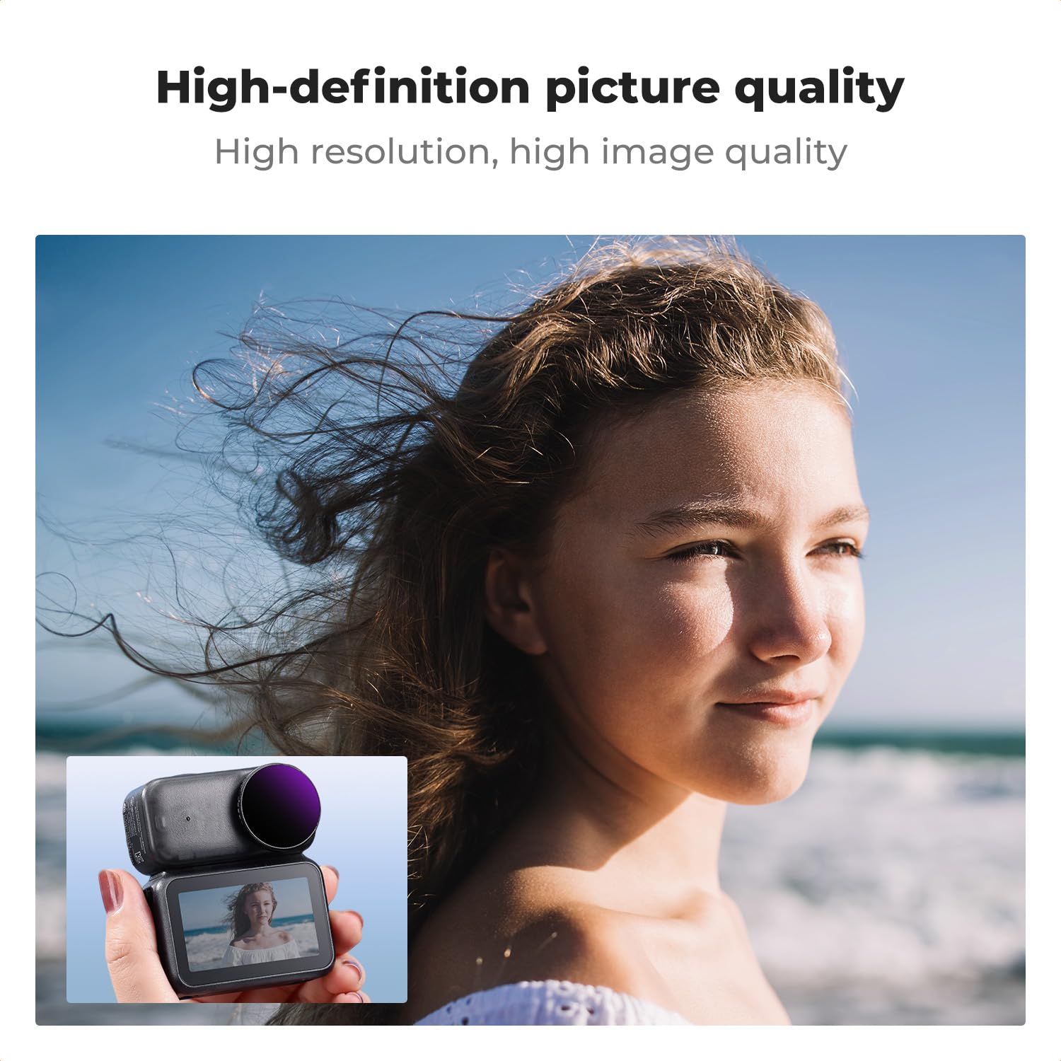 K&F CONCEPT Filtre Black Diffusion 1/4 Compatible avec DJI Osmo Nano Standard Combo, Filtre Cinématographique à 28 Couches pour Vidéo/Vlog/Portrait | Filtre cinématographique 28 couches, compatible vidéo/vlog/portrait, compatible DJI Osmo Nano Combo, FD15