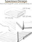 4-Tier Acrylic Paper Tray Organizer, Clear Stackable Desk Organizers for Documents, Letters, A4 Papers, Office Storage Organizers