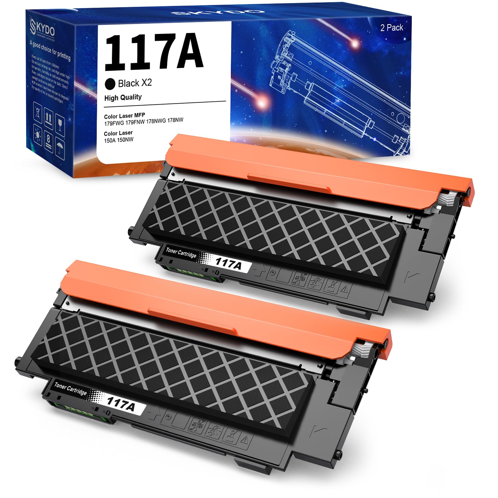 Toner Kompatibel für HP 117A Toner Set als Ersatz für Color Laser MFP 178nwg 179fwg 150nw 179fnw 150a 178nw W2070A W2071A W2072A W2073A Tonerkartusche