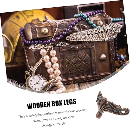 Miniatura 3 de 25 cajas de guardias para decoración de cofre en relieve gabinetes protectores protectores de patas de vino para madera pies de metal antiguo,