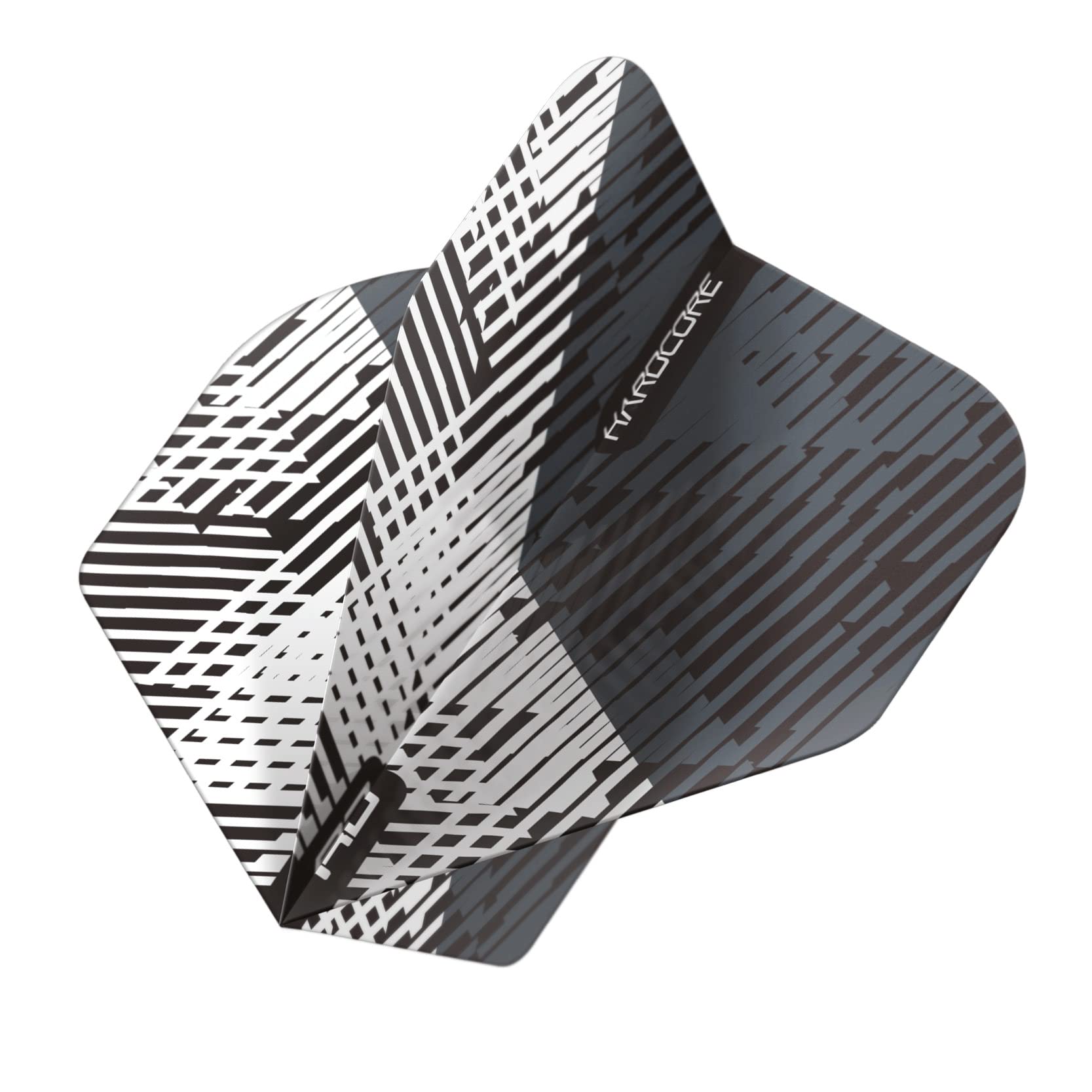 RED DRAGON Hardcore Radical Grey & Black Fleck Dart Flights - 4 Sets Per Pack (12 Dart Flights in total) - Image 2