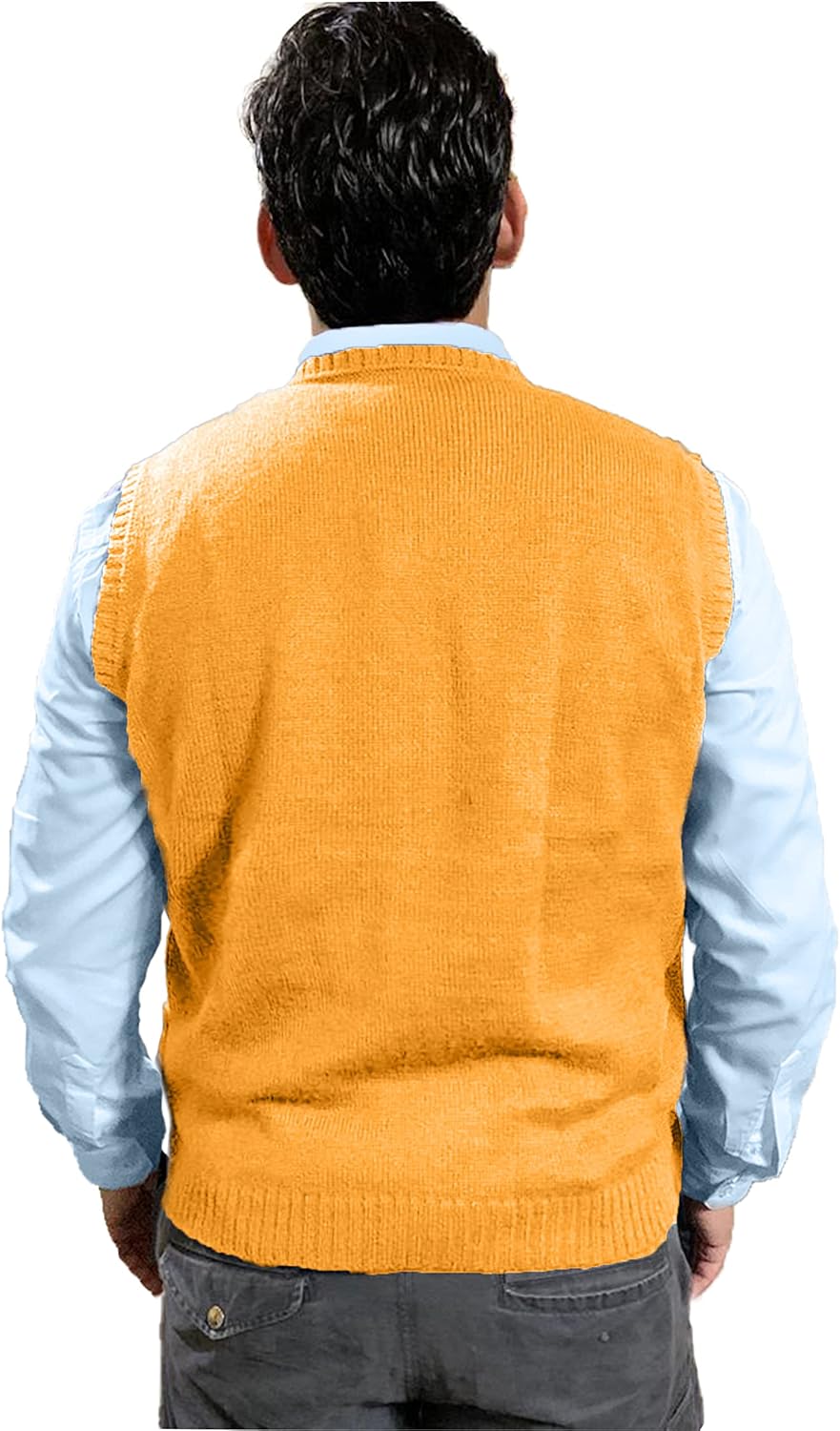 TINKUY Peru Men’s Alpaca Wool Sweater Vest – Soft V-Neck Pullover for Men – Classic Peruvian Knit – Sizes S to 4XL