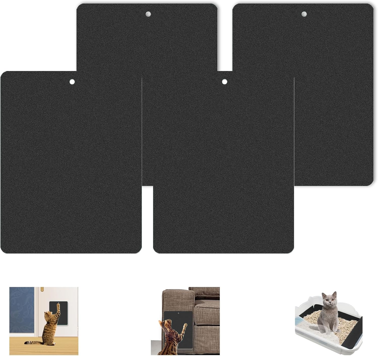 PINVNBY Cat Nail File Scratcher, 4 Pieces Cat Nail File