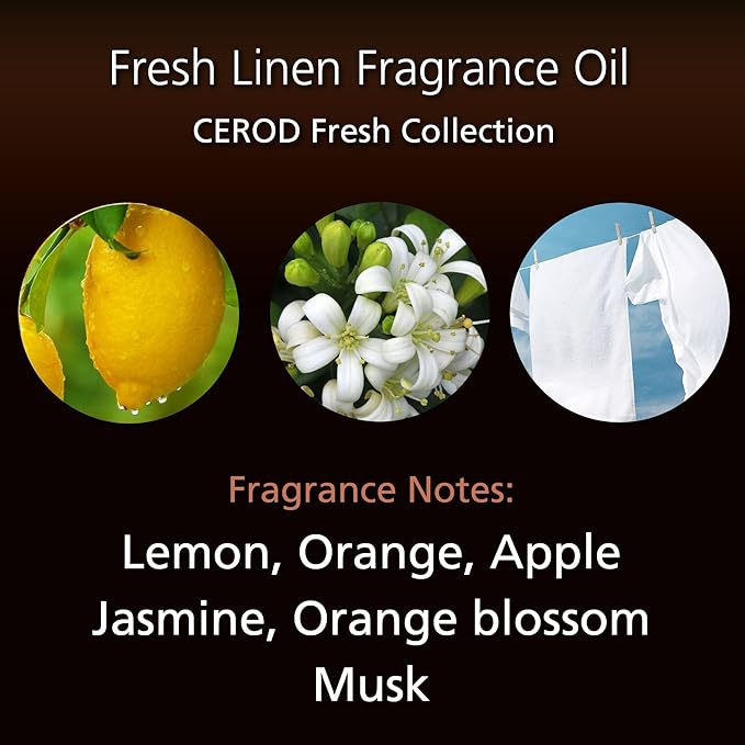 CEROD - Aceite Esencial Fresco Linen para Difusores de Aire Frío - 4 oz (120ml) miniatura 2