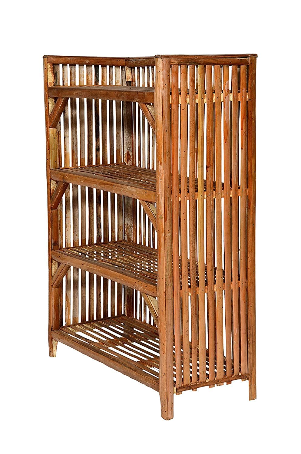 Bamboo Wooden Shelf Shoe Racks Slipper Stand Chappal Storage Organizer Multi-Purpose Rack for Storage Entryway Shelf Organizer for Home and Kitchen-image-41