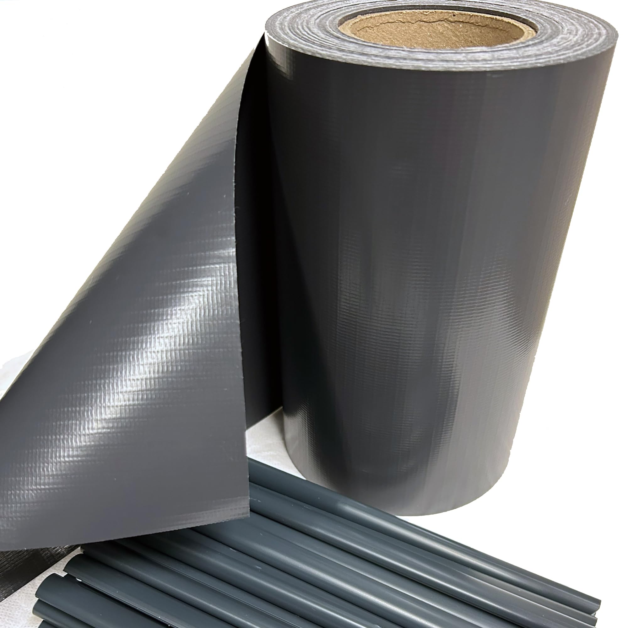Bande d'occultation en PVC anthracite TENAX Twist 35m avec 25 clips de fixation pour clôture