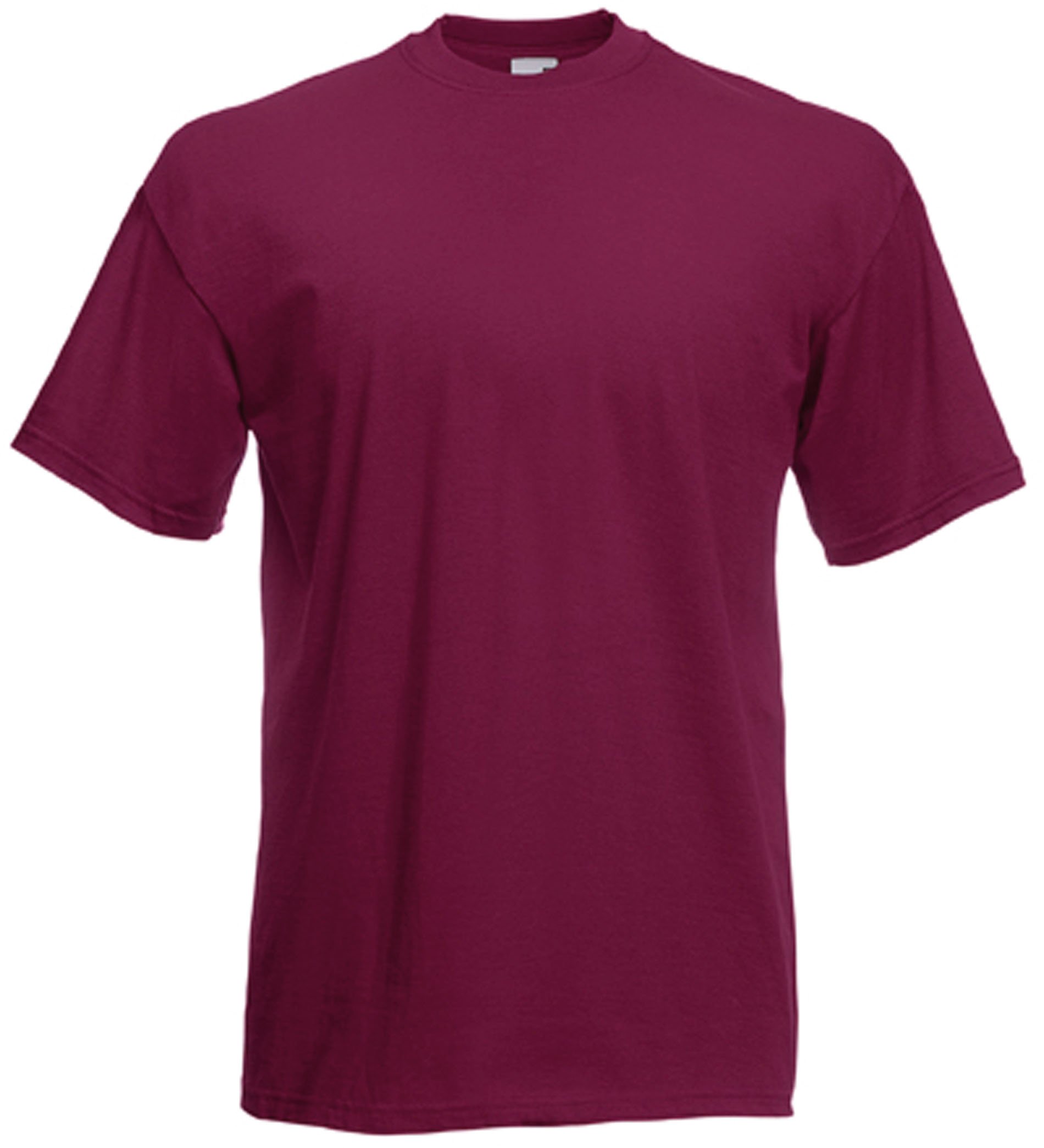 Fruit Of The Loom Men's Red - Burgundy Red Valueweight Short Sleeve T-Shirt Burgundy