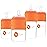 PopYum Orange Formula Making Baby Bottle Starter Set, 4-Pack, 2X 5oz Bottles with 1 Slow Flow Nipples + 2X 9oz Bottles with 2 Medium Flow Nipples