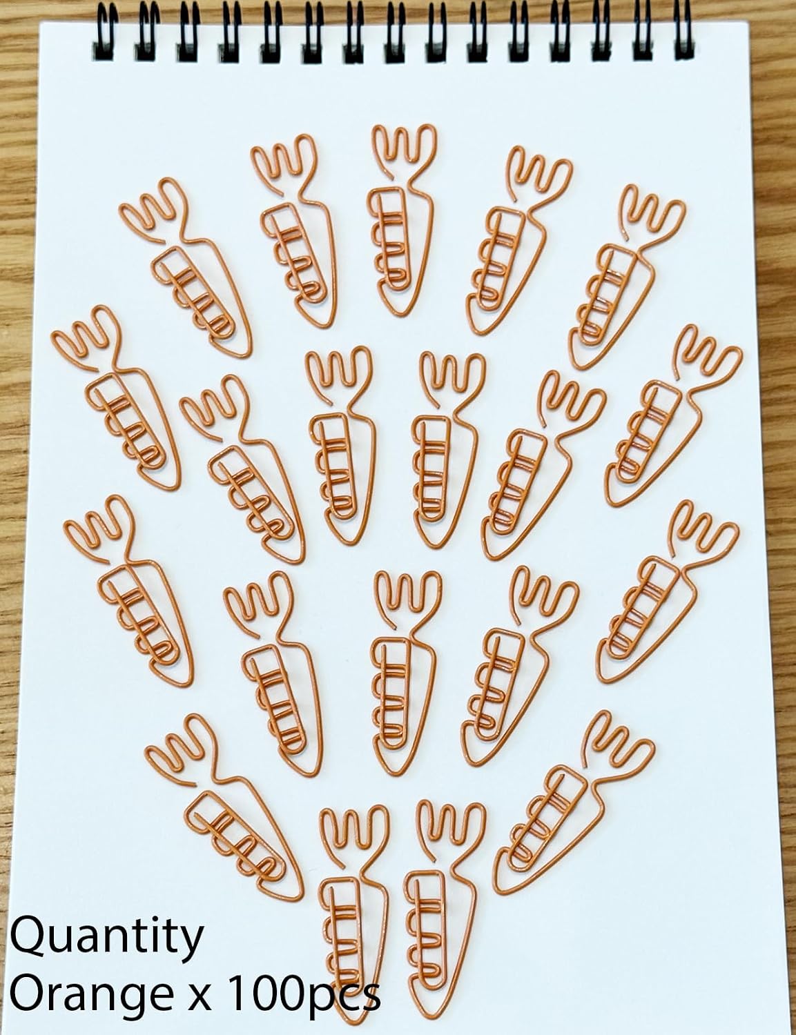 Cute Paper Clips, 100PCS Radish Shaped Paper Clips Bookmarks image 4