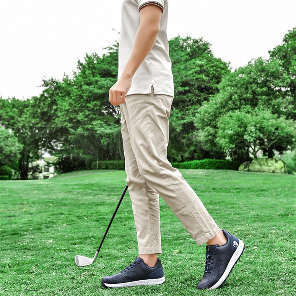 Scarpe da Golf Impermeabili per Uomo Scarpe da Ginnastica da Golf Professionali da Tennis Spikless Calzature da Passeggio All'aperto