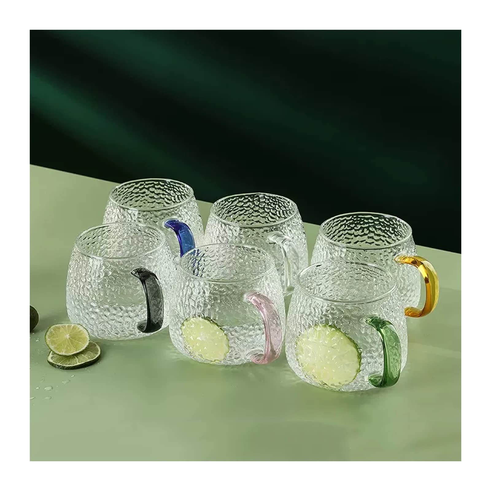 Verres à eau tasse en verre martelé ensemble de tasses maison salon