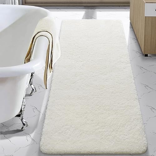 Miniatura 14 de LOCHAS Alfombra de baño de 24 x 17 pulgadas, de microfibra suave, gruesa y absorbente, lavable a máquina, alfombra de baño antideslizante de felpa