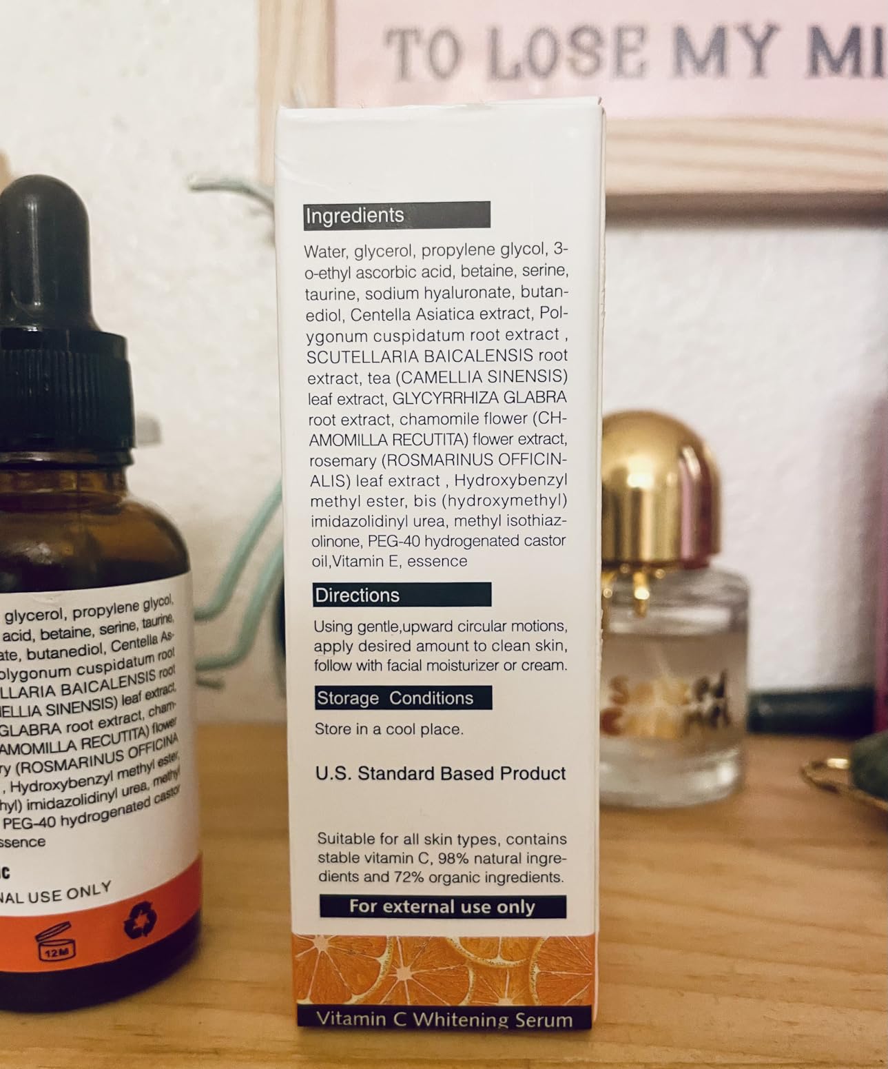 Eosnature Vitamin C Serum with Hyaluronic Acid, Anti-Aging Concentrate for Face and Neck, 30 ML, Antioxidant Infused - Improves Appearance of Wrinkles, Fine Lines, Dark Spots, and Tone