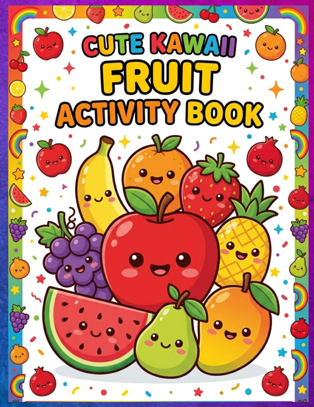 Fruits Coloring Book for Kids: Fun and Easy Fruit Coloring Pages with Worksheets for Preschool, Kindergarten, and Early Learners Ages 3-8