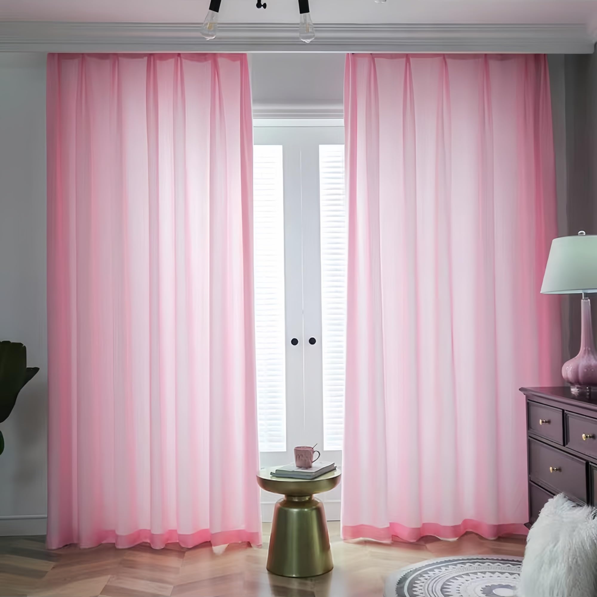 Voilage à œillets blanc 1,5x2m pour habiller les fenêtres du salon et de la chambre