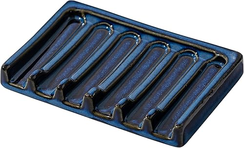 Tanew Jabonera de cerámica autodrenante, jabonera de cascada de barra, soporte para jabón de ducha, soporte para esponja, jabonera para baño, ducha,