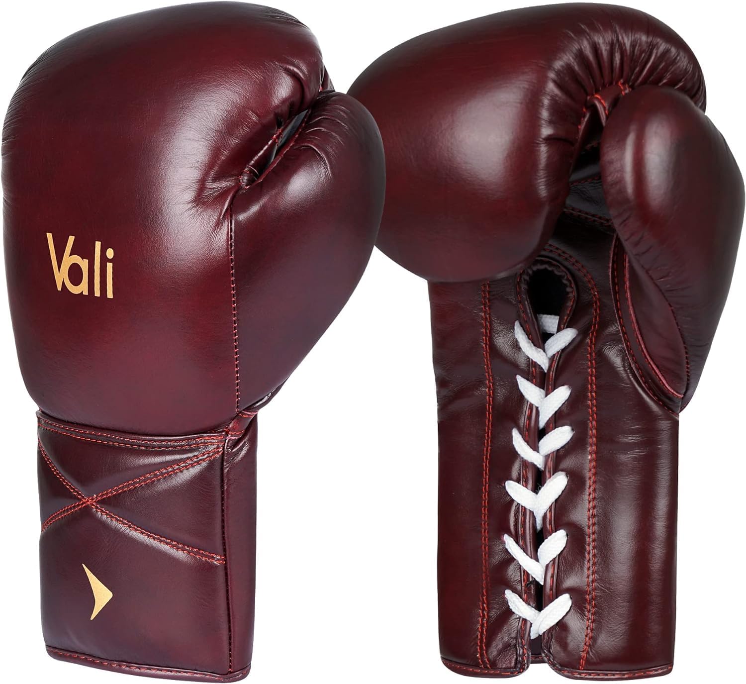 Vali Lancer Leather Lace Up Boxing & MMA Gloves for Pros Sparring