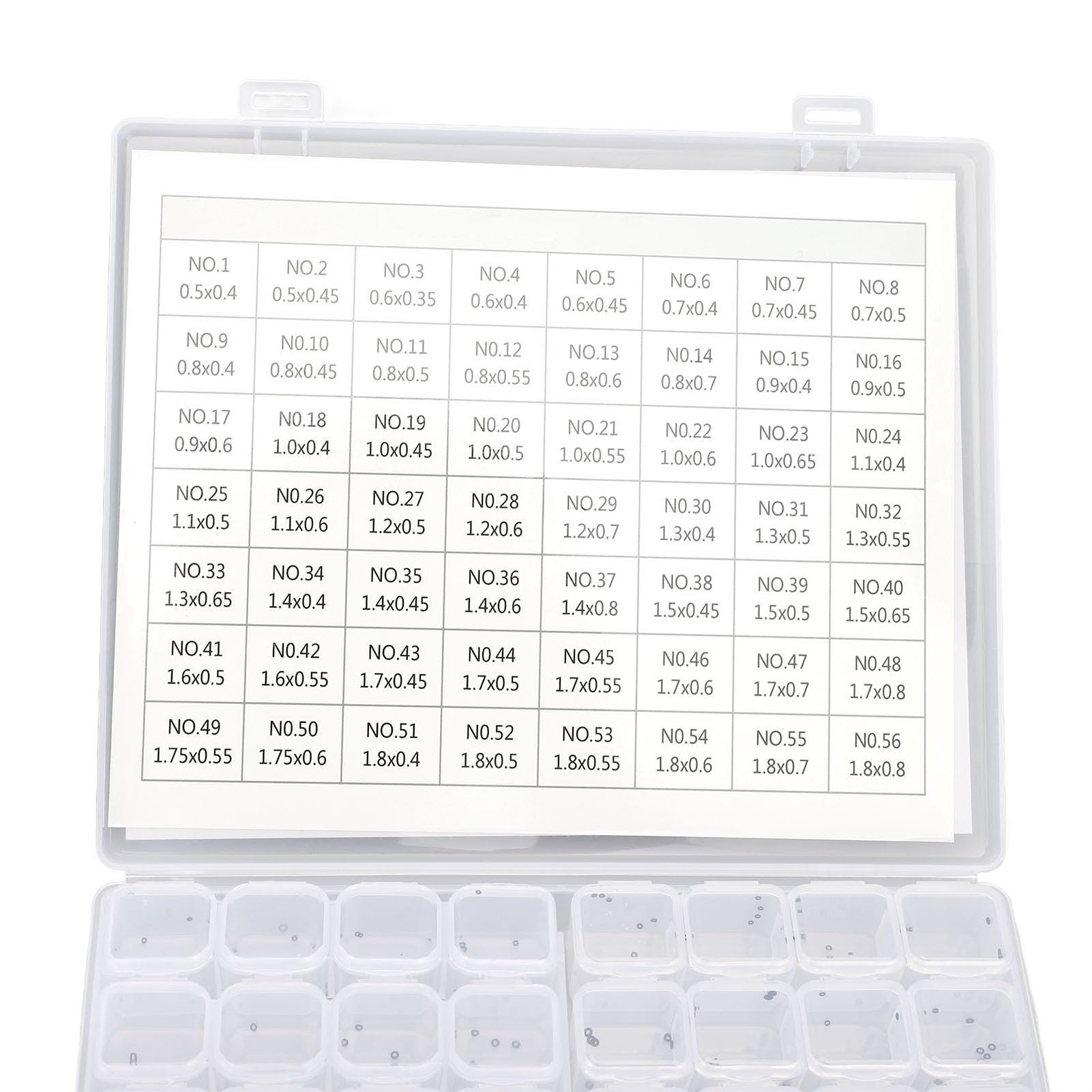 Kit di Riparazione Resistente All'acqua con O-ring per di Orologi in Gomma, Dimensioni Multiple per la Manutenzione Dell'orologio, 800 Anelli di Gomma