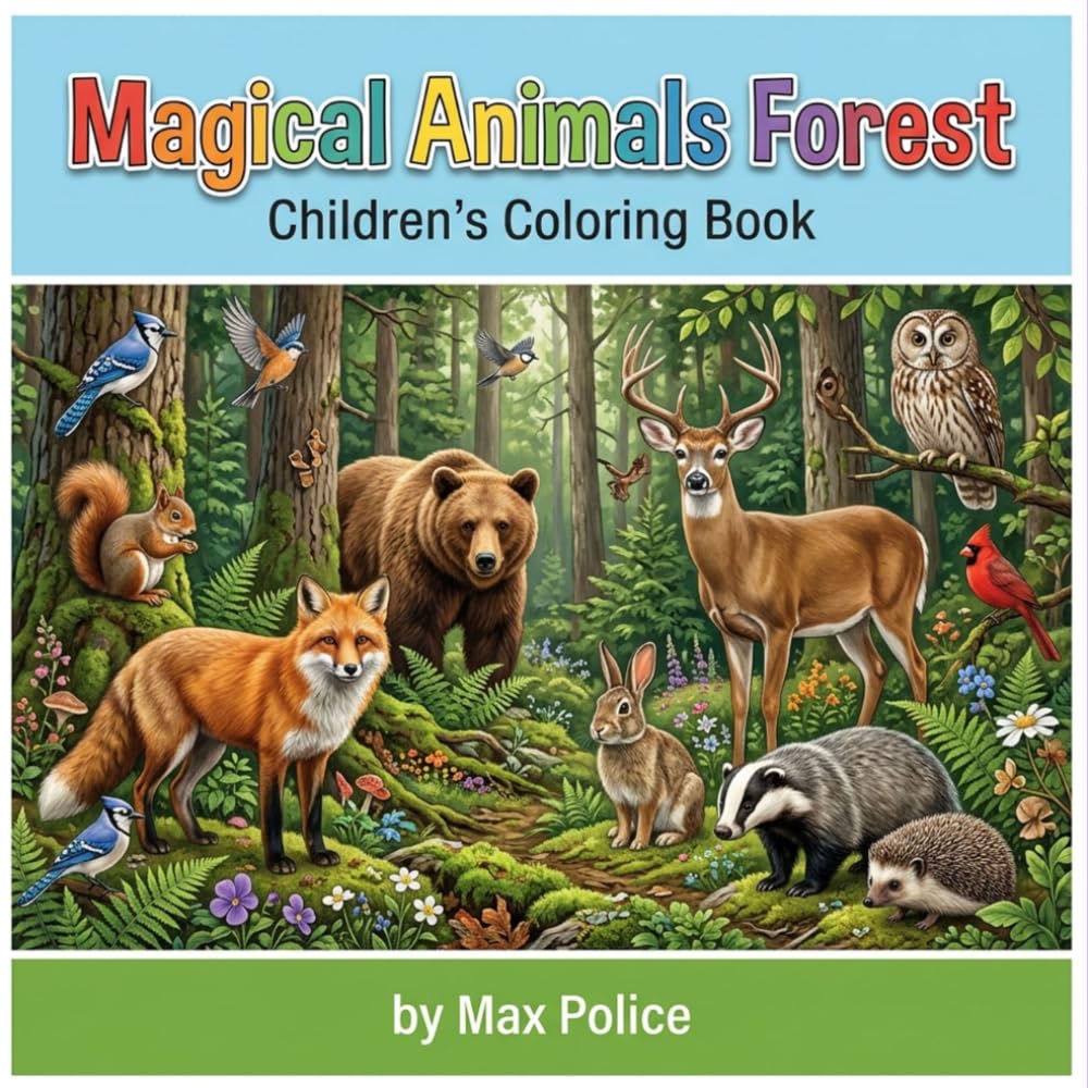 Magical Animals Forest: Children’s Coloring Book