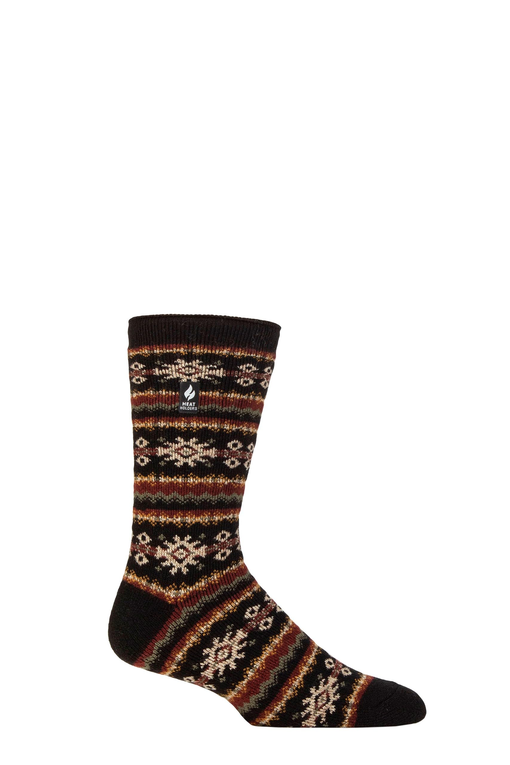 HEAT HOLDERS SOCKSHOP Mens Socks - Nordic Soul Warming Warm Cosy Thermal Socks 1 Pair Size 6-11 Nordic Black/Olive