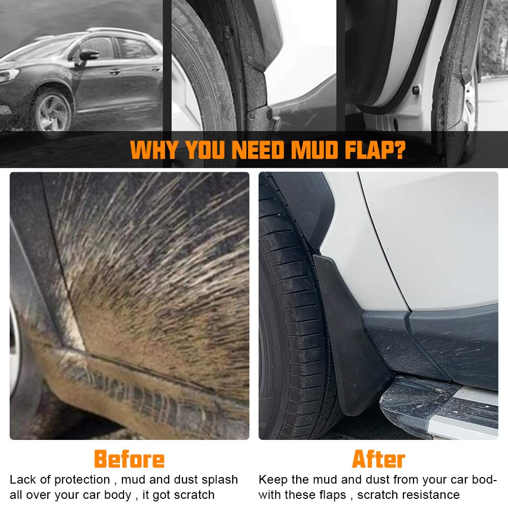 Amazon | D-Lumina RAV-4 マッドフラップ - Toyota RAV4 2019 2020