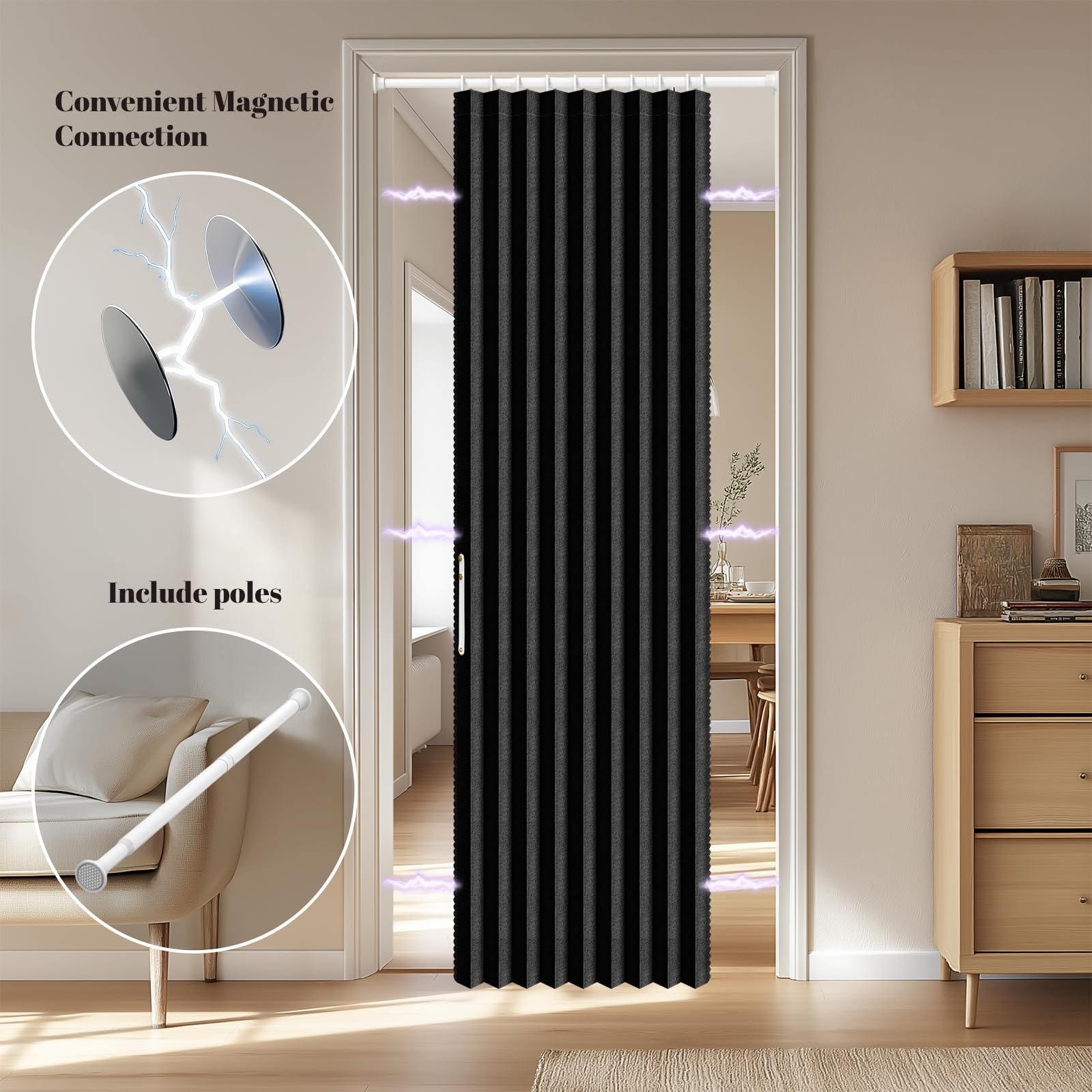 Amazon.com: AJAZZ Blackout Accordion Door Invisible Accordion