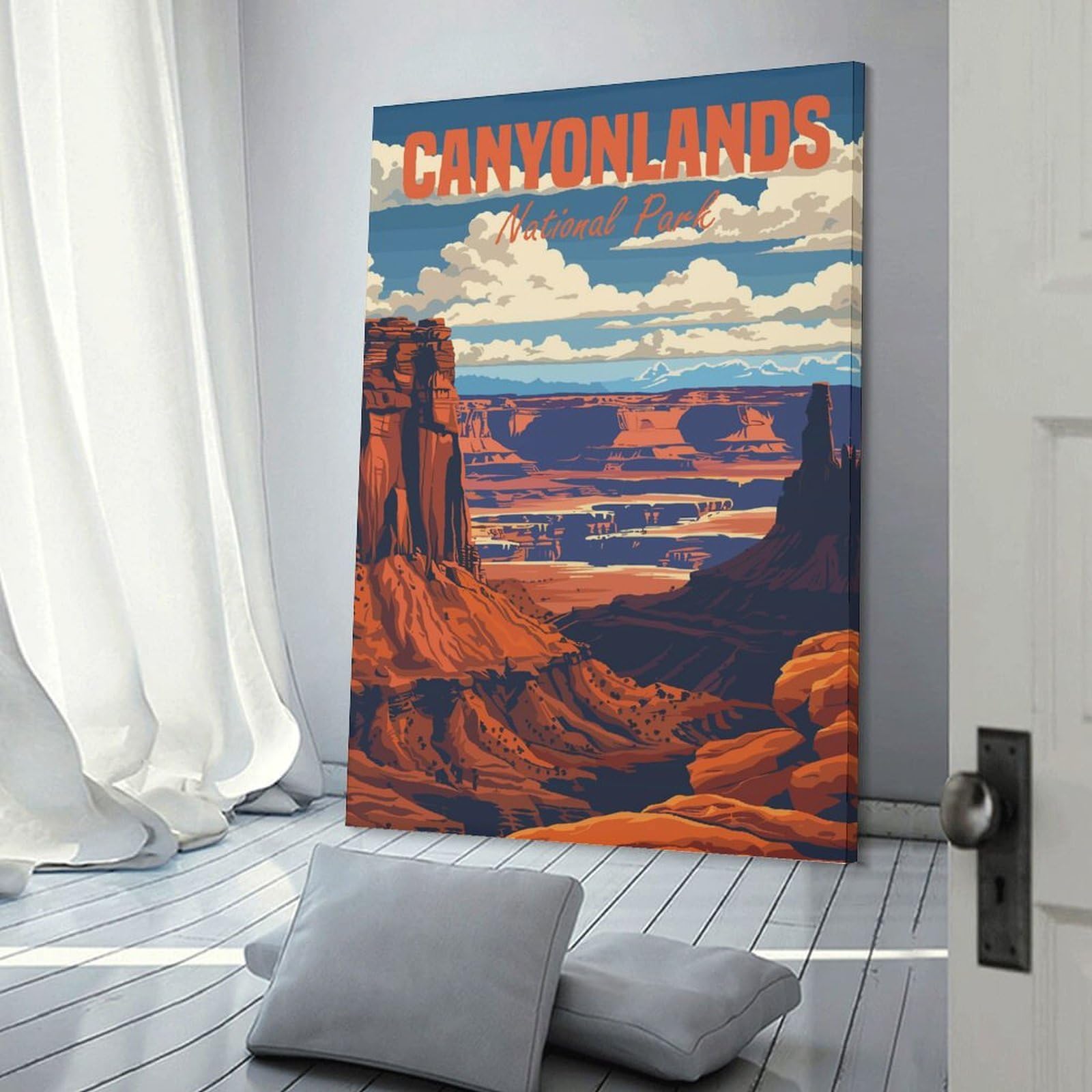 Junmoney Home Decor Wall Art Canyonlands National Park, 24x36inch(60x90cm), for New Homes, Bedrooms Or Workspaces, Decorative Present for New Homes