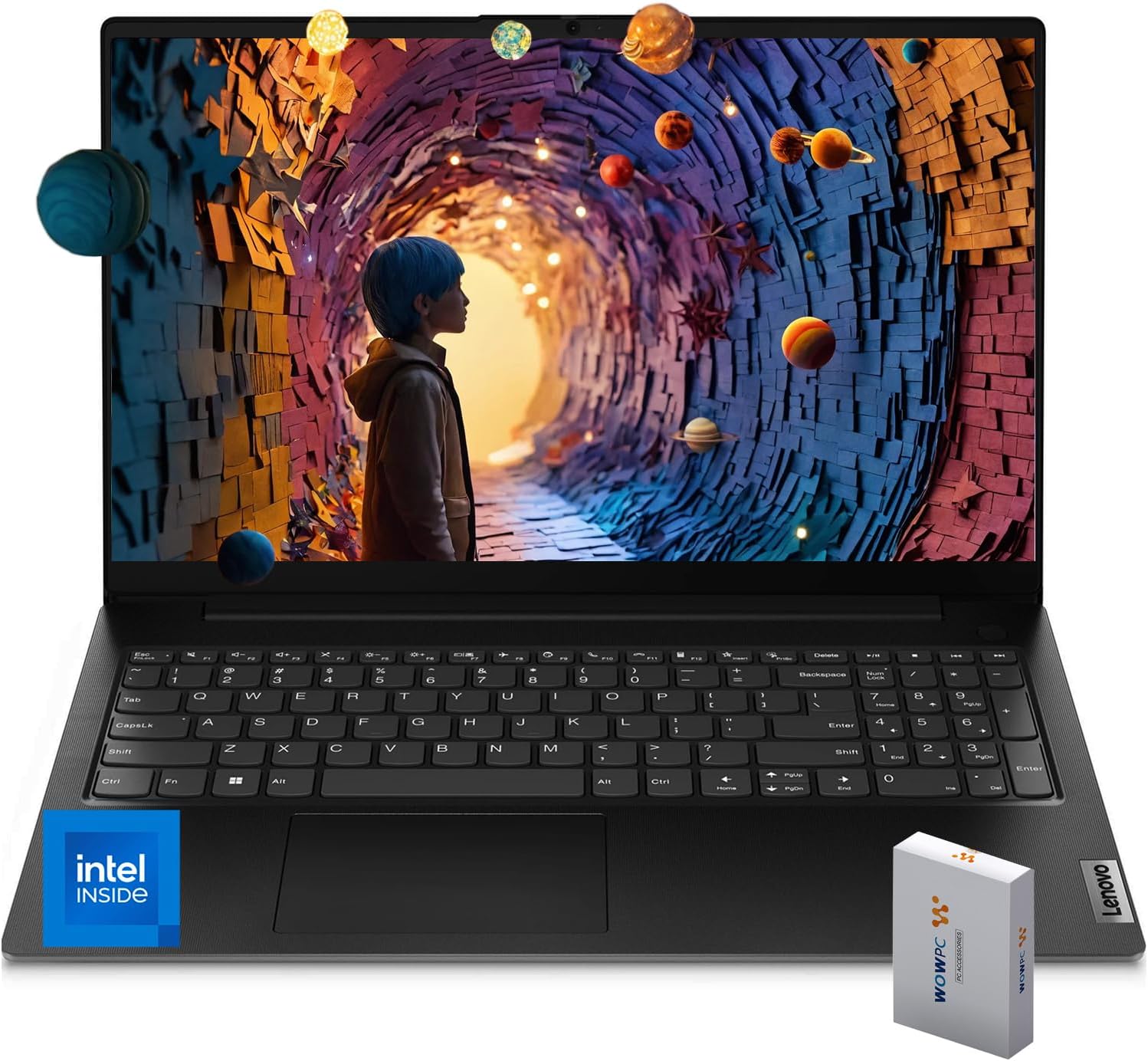 Lenovo Newest 15.6 Inch Laptop, Intel Dual-core Processor, 16GB Memory, 512GB PCIe SSD, 15.6"" FHD (1920 x 1080) Display, HDMI, Ethernet Port, Webcam, Windows 11 Home, w/WOWPC 500GB Bundle, Black