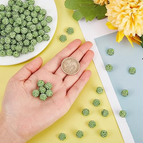 Miniatura 3 de PH PandaHall Alrededor de 100 cuentas de arcilla de 0.39 pulgadas (0.394in), cuentas espaciadoras redondas de cristal checo, para hacer joyas,