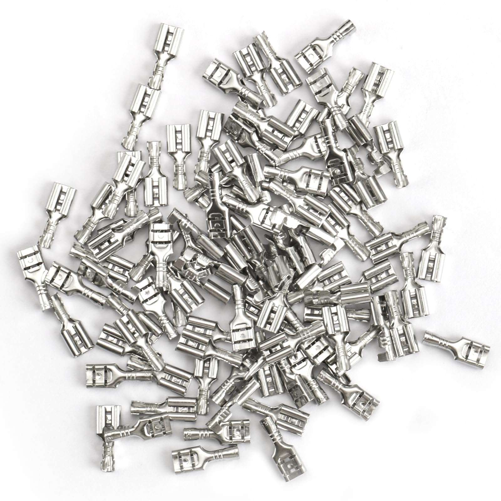 Heschen Vrouwelijke Spade Quick Splice Crimp Terminals, 2.8mm Crimp Connector, Niet Geïsoleerd - View #5